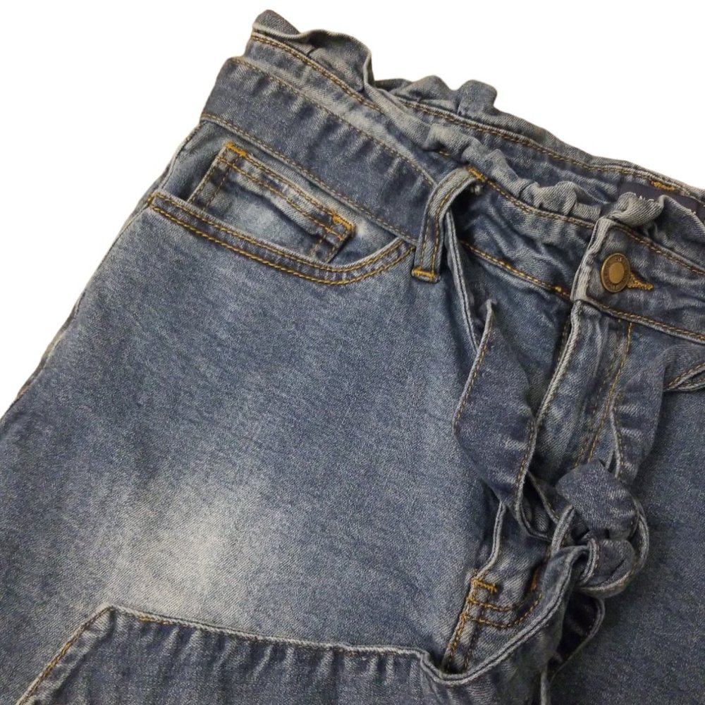 Angel Kiss Denim Collection Blue Jean Ladies Skirt, with Blue Jean Belt, Size L - Picture 4 of 5
